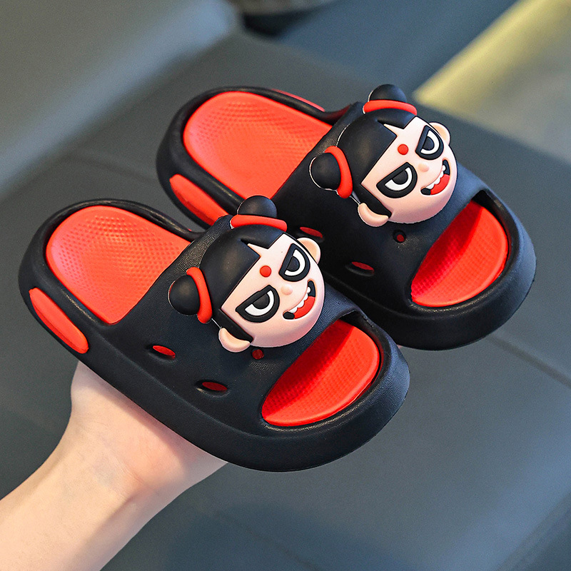 Nezha zapatillas para niños niño EVA niño niña baño de verano baño interior bebé hogar fondo suave antideslizante