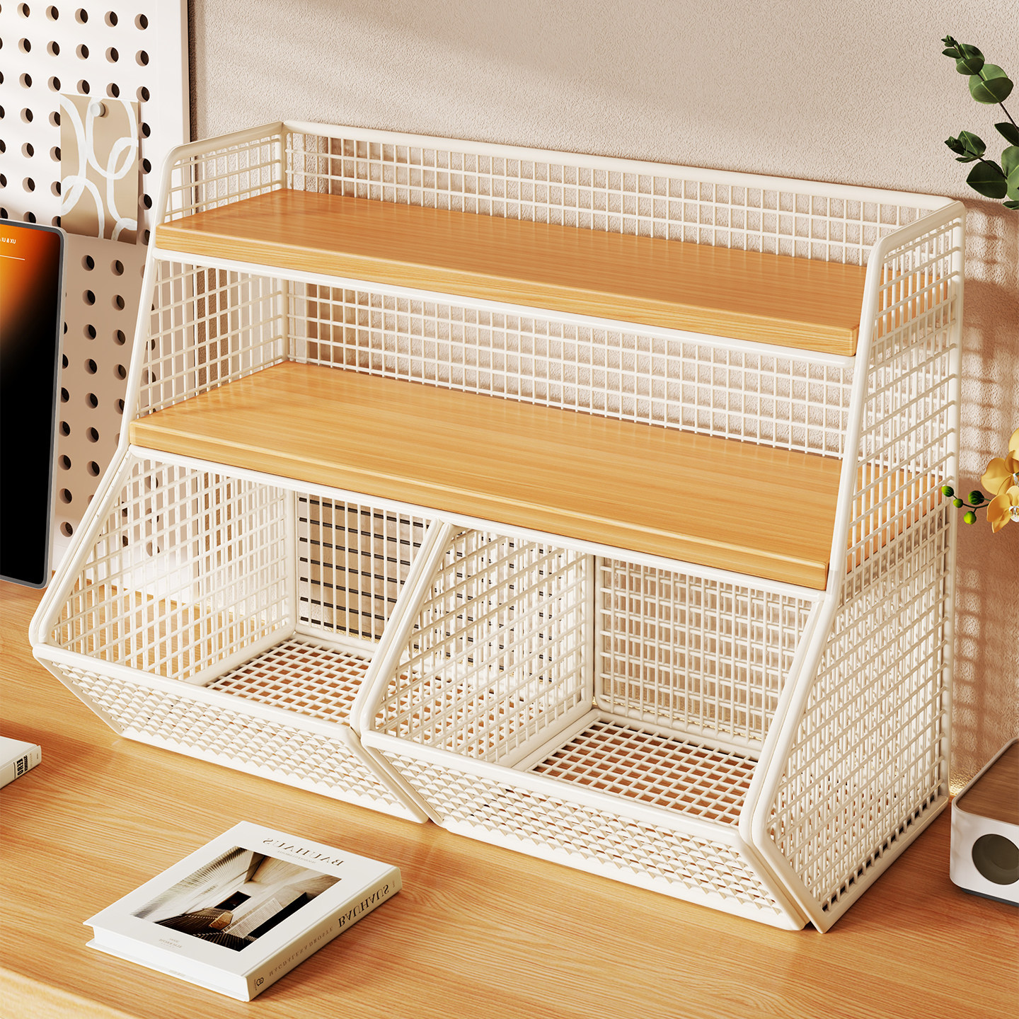 Estante Multicapa Organizador de Tazas de Escritorio