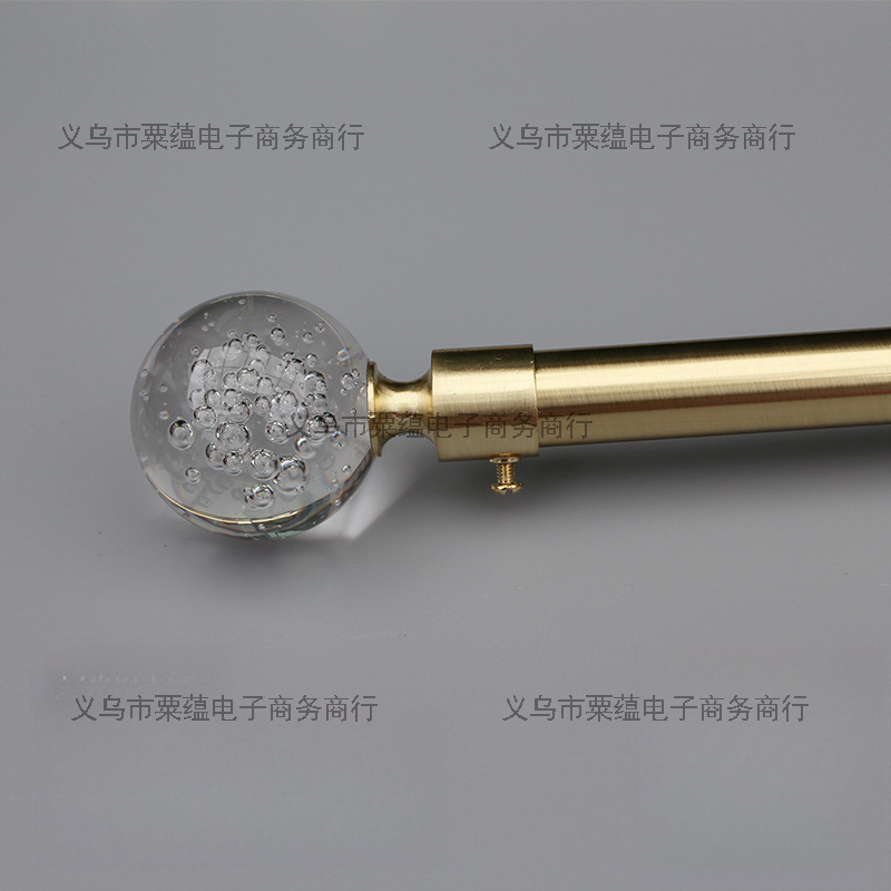 Roman Curtain Rod Track Frame Fine American Style Double Rod 19mm Brass Gold Light Luxury Curtain, Can Be Installed at Home