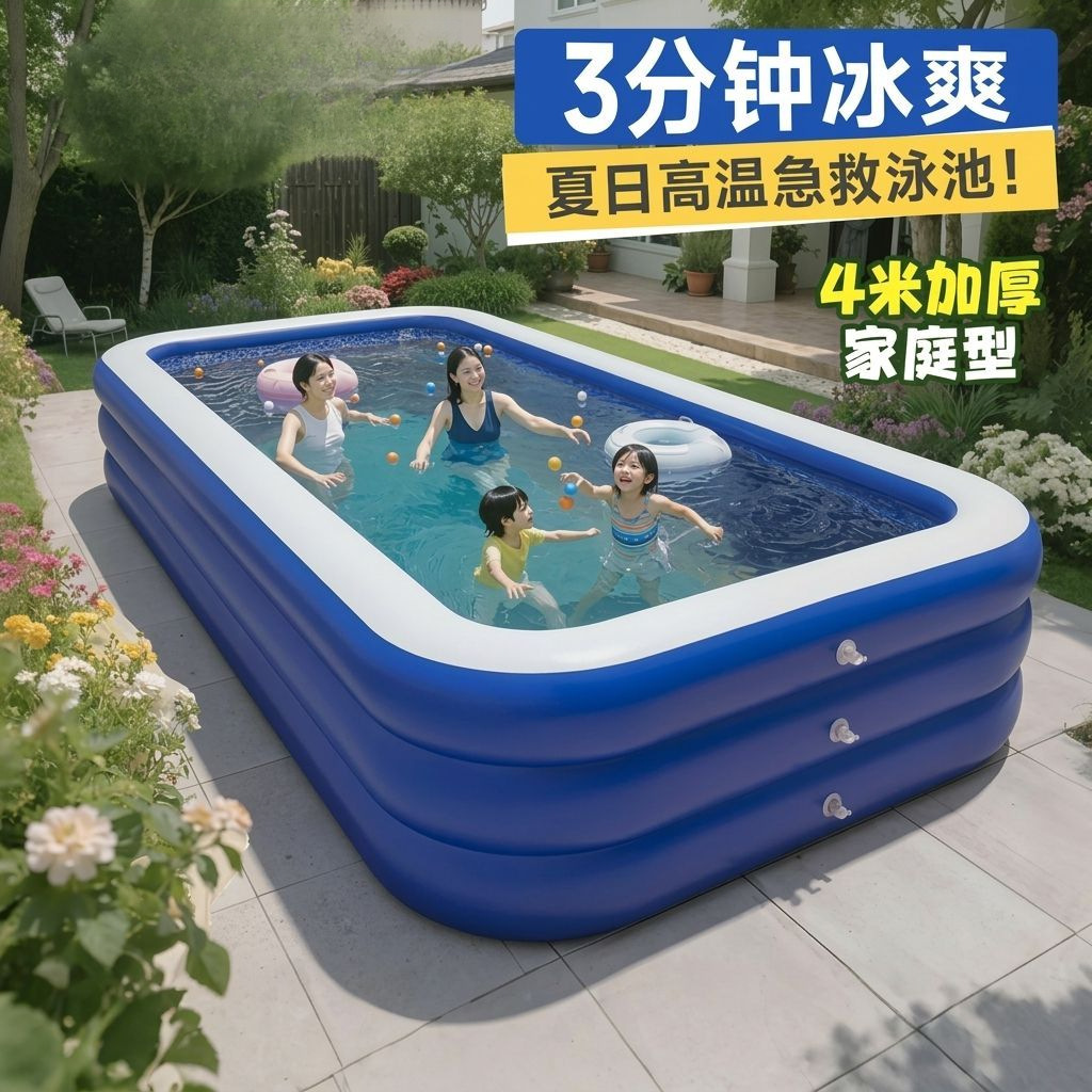 Inflatable swimming pool for children, home use pool for adults and kids, foldable bathtub, baby swimming tub, play pool for babies