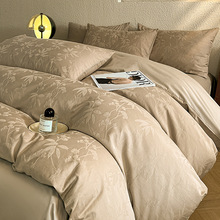 2025新款高级感提花贡缎全棉磨毛四件套秋冬纯棉被套床单床上用品