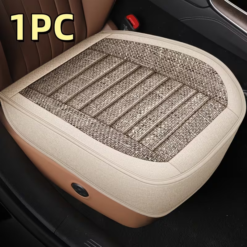 New Linen Backless Breathable Full-Coverage Single-Piece Seat Cover Suitable for All Seasons Car Interior Seat Protector