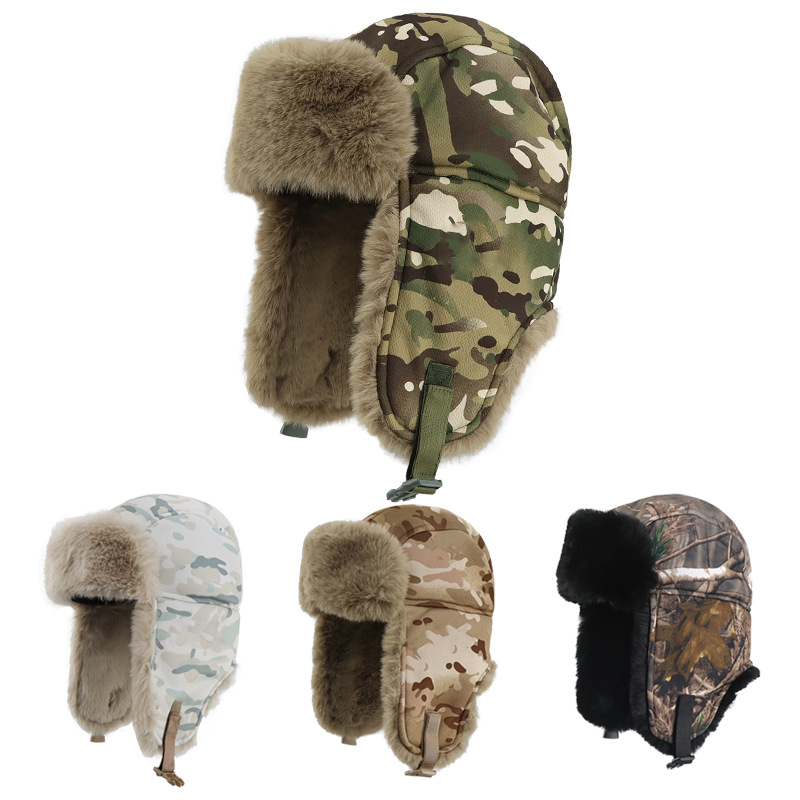 Gorro de invierno grueso Thunderbolt gorro de esquí protector de orejas al aire libre protector de frío y calentamiento gorra de cabeza transfronteriza unisex