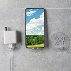 New creative transparent acrylic rabbit hook, household organization and storage sticky hook, traceless door back hook