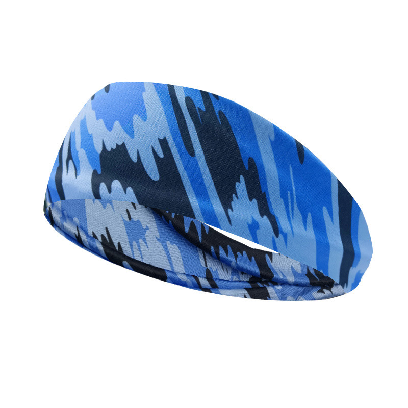 Transfronterizos de impresión de cabello deportivo para hombres mujeres fitness correr yoga antiperspirante pañuelo elástico ocio rayas de cabello cabeza