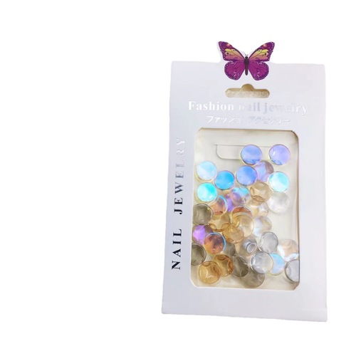  Autumn and Winter Nail Art Flat Bottom Special Shaped Mahjong Drill Long Octagonal Poker Diamond Drill Internet Celebrities Same New Year Nail Decoration