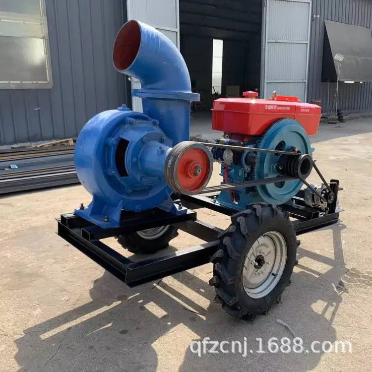 工程排水排涝柴油自吸泵 四缸12寸抽水机 农用打滴灌双叶轮抽水机