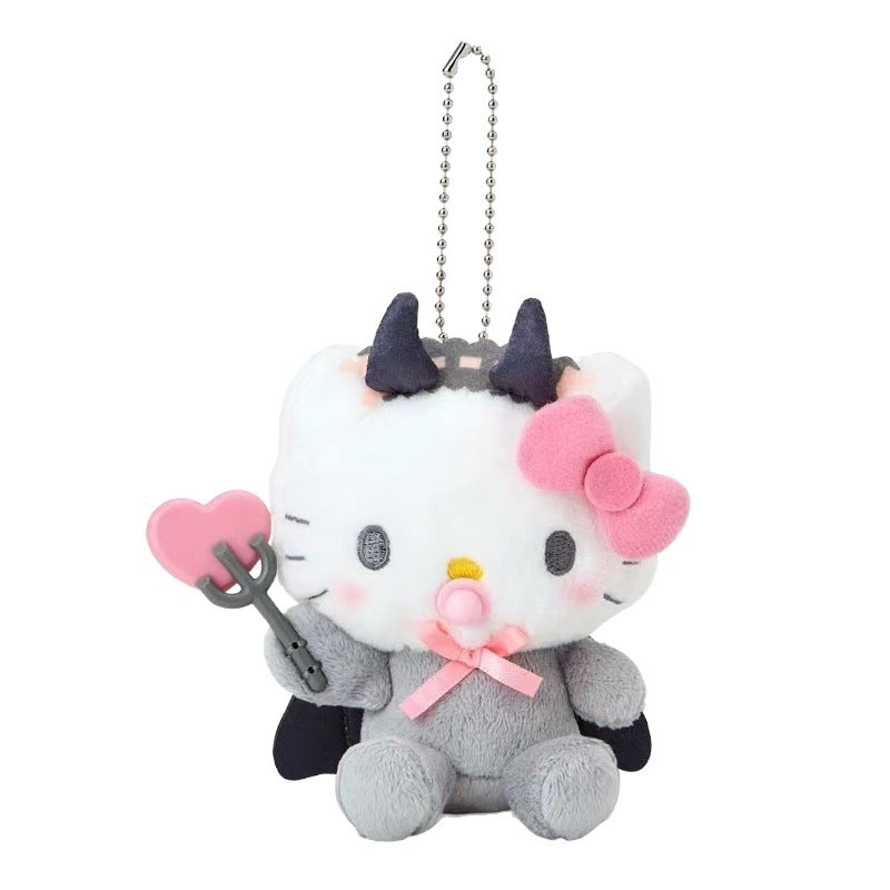 可爱天使恶魔奶嘴hellokitty包包挂件毛绒公仔玩偶凯蒂猫kt猫挂饰|undefined