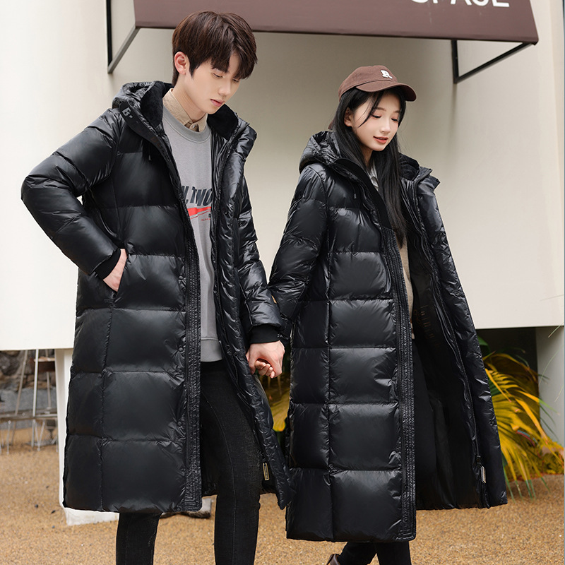 Piumini da uomo per donna e uomo in inverno, di media lunghezza, nuovo stile, con cappuccio in piuma d'oca di alta qualità, spessi e caldi_voghion.com