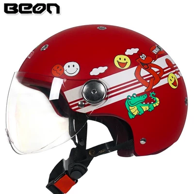 Motorcycle Safety Supplies – helmet men's and women's cute - matt-redred-and-white-colorful-snake-m
