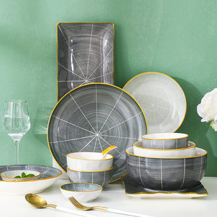 (Wholesale), ceramic tableware for home use, set, simple and elegant design