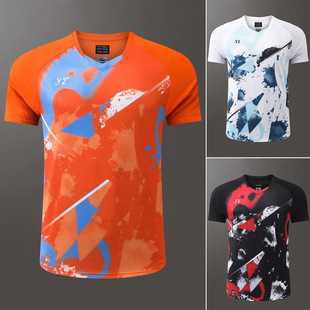 New Badminton Suit Men's and Women's Match Suit Tennis Competition Sports Short-sleeved Sports Top Training Suit 2101