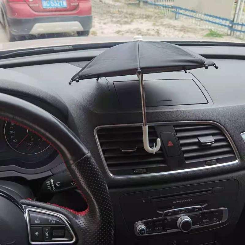 Car Phone Holder Sunshade for Car, Phone Navigation Sun Protection Anti-Reflection Small Rain Umbrella Suitable for Didi and Ride-hailing Services