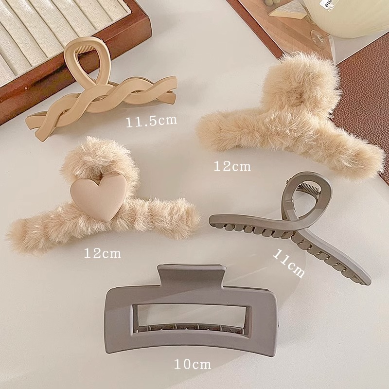 Horquilla de acrílico de las mujeres cuchara trasera updo clip de pelo grande celebridad de Internet elegante tiburón clip tocado simple horquilla