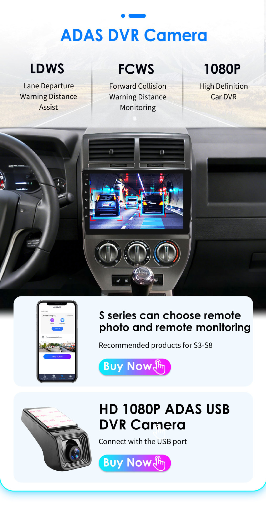Suitable for Jeep Compass 07-09 Car Android Large-Screen Navigation System Gps All-In-One Device