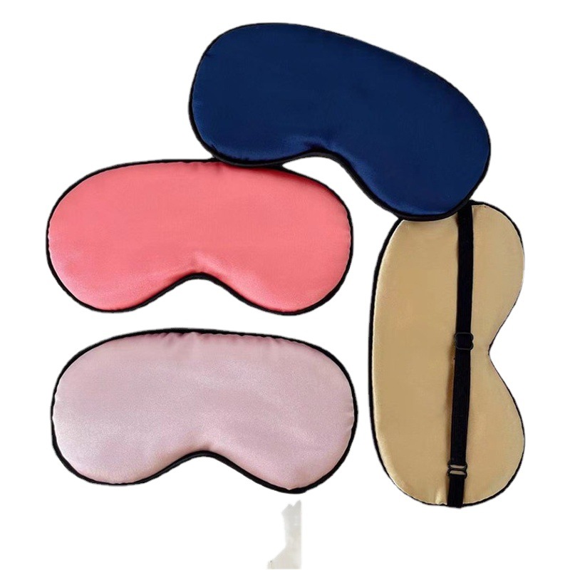 Máscara de ojo de seda artificial para niños Máscara de ojo de seda de mora artificial de doble cara Entrenamiento de sombreado de sueño Fábrica en stock al por mayor