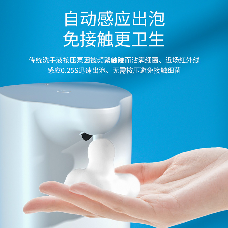 Nuevo modelo de dispensador de jabón sin contacto recargable para cocina y hotel, máquina de lavado de manos con sensor inteligente totalmente automática image 5