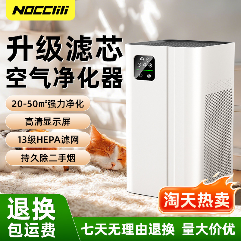 Cross-border Air Purifier Household Second-hand Smoke Suction Pet in addition to Formaldehyde Purifier Negative Ion Ozone Gift