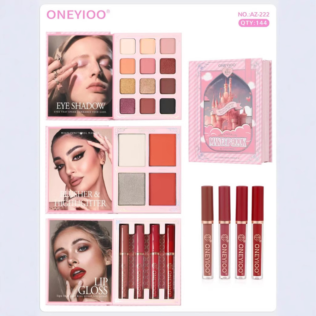 Oneyioo Book Makeup Palette 20 Colors Pearlescent Matte Highlighter Multifunctional Eye Shadow Palette Cross-Border Makeup