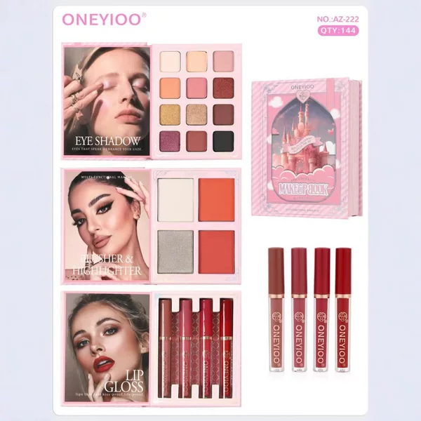 Oneyioo Book Makeup Palette 20 Colors Pearlescent Matte Highlighter Multifunctional Eye Shadow Palette Cross-Border Makeup