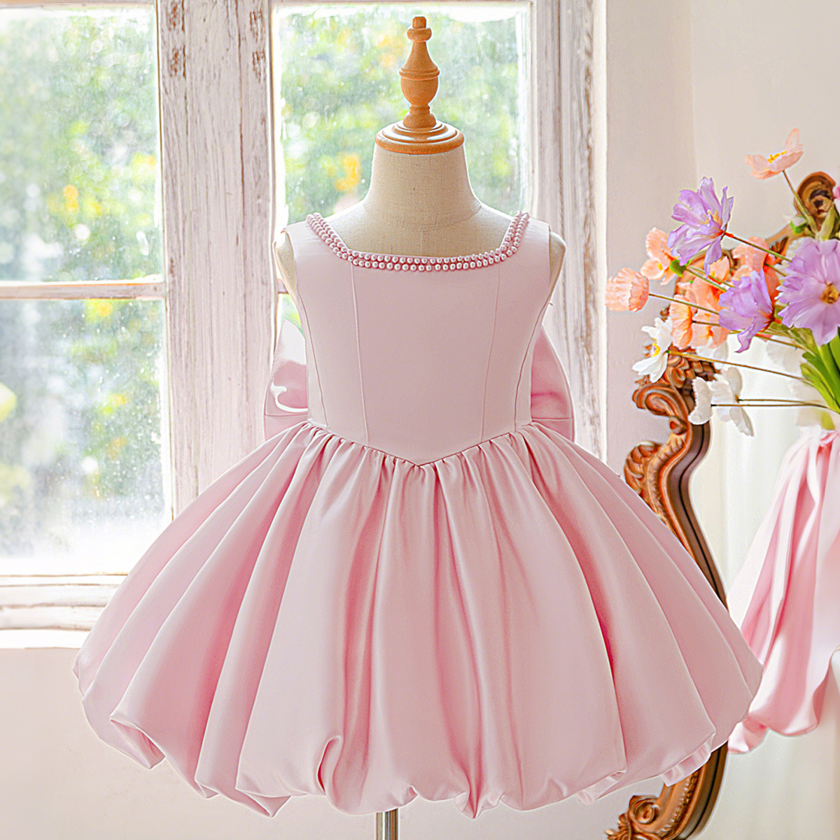 Vestido de princesa para niños, banquete de cumpleaños, vestido de boda para niña de las flores, vestido de actuación de piano para niñas, vestido de noche