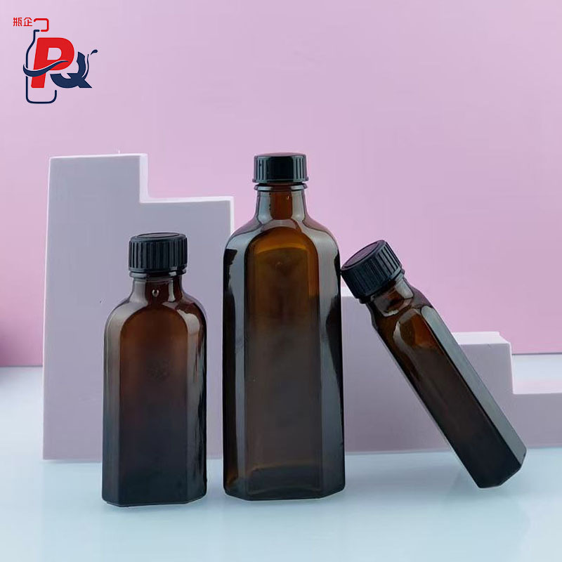 厂家现货50ml100ml茶色扁精油瓶摩洛哥同款护发精油瓶棕色精油瓶|undefined