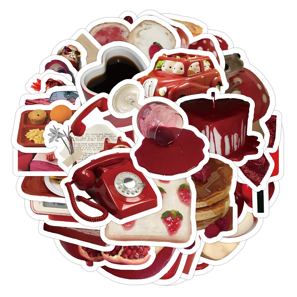 60 hojas de pegatinas de estilo retro, pegatinas de sellado de sobres de material de cuentas manuales frescas, pegatinas impermeables de venta caliente transfronteriza