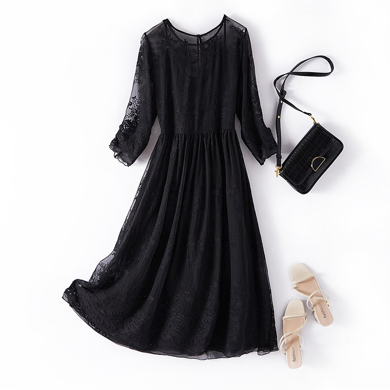 Bohemian Lace Embroidered Silk Dresses