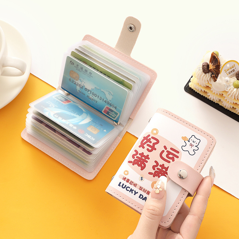 Factory wholesale card bag wallet 2 in 1 women's multi-card large capacity driver's license driving license card holder coin purse
