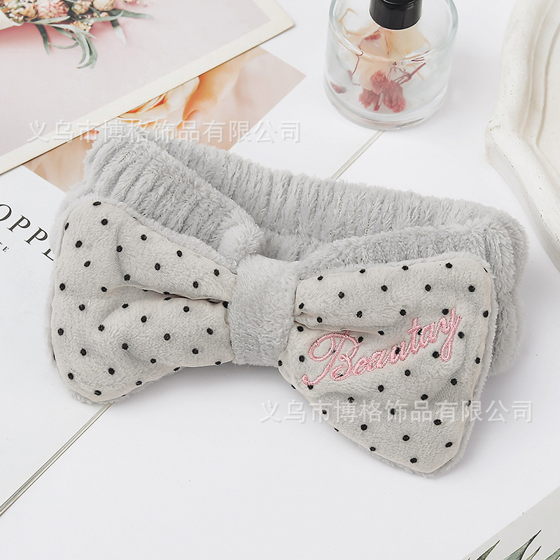 INS moda estilo coreano lavado de cara banda de pelo de felpa linda chica arco diadema maquillaje headwear suministro