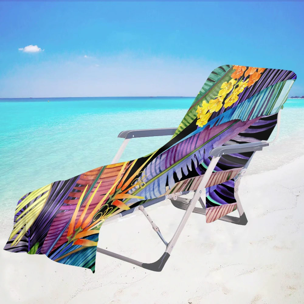 Лист пляжный стул крышка полотенце пляжное полотенце 3D цифровая печать микрофибра банное полотенце с карманом