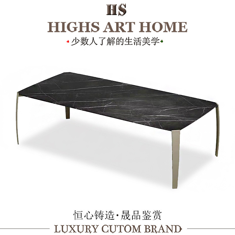 Italian Orsenigo Creative Luxury House Restaurant Tempered Glass Dining Table Designer Rectangular Dining Table Italian Orsenigo Creative Luxury House Restaurant Tempered Glass Dining Table Designer Rectangular Dining Table