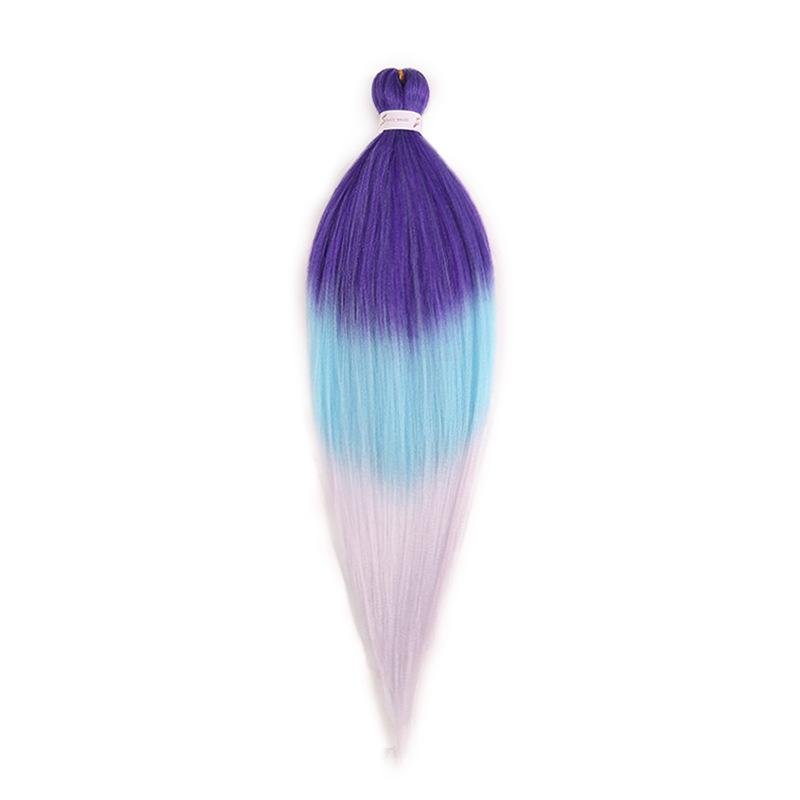EZ Trenza PVC ignífugo a baja temperatura fibra multicolor flojo gran ganchillo de trenza fábrica de cabello recto un cabello