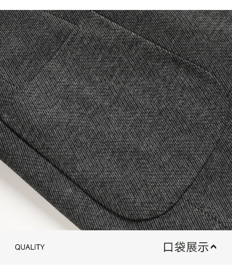 Áo vest nam công sở dáng ôm, pha len lông cừu, dày dặn, chống nhăn, cổ bẻ phẳng — màu xám chi tiết 25