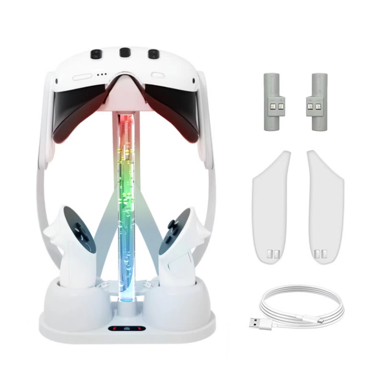 Nueva Oculus Quest 3VR mango base de carga VR accesorios Quest 3 estante almacenamiento luz fresca