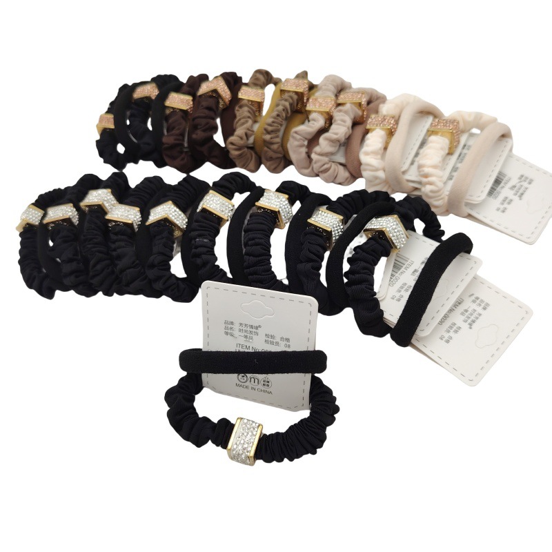 A2337 una gran cantidad de perforación de dos tiras de goma de cabello cuerdas de cabello de anillo de cabello de alta elasticidad simple y duradera 2 tiendas de 2 yuanes