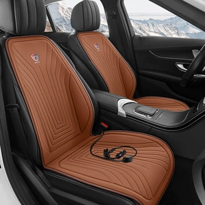 Car Heated Seat Cushion 12V with Backrest Electric Heating Car Seat Cover Autumn and Winter Warm Car Heated Seat Cushion