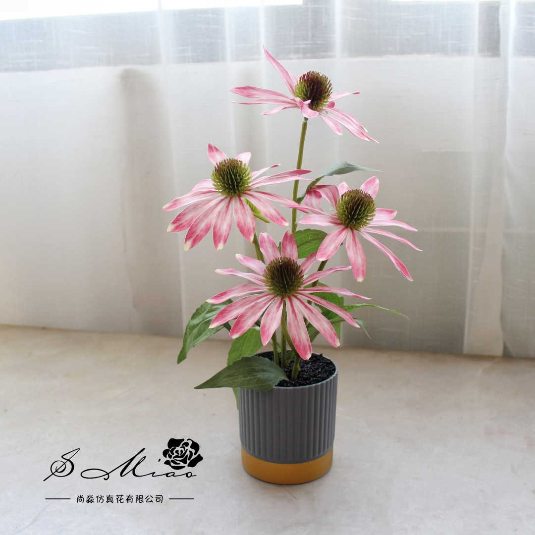 Simulación de flores sensación de pinza bonsai decoración creativa fábrica directa de plantas verdes artificiales flores falsas imitación de maceta