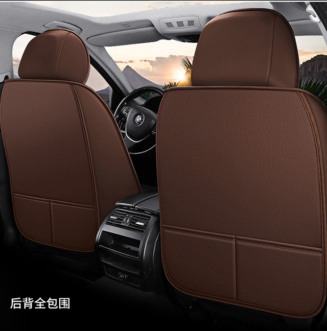 Cross-Border Car Seat Covers for Five Seats, Universal Full Surround, All-Season Cushion Covers, Linen Breathable Seat Covers, Seat Cushions