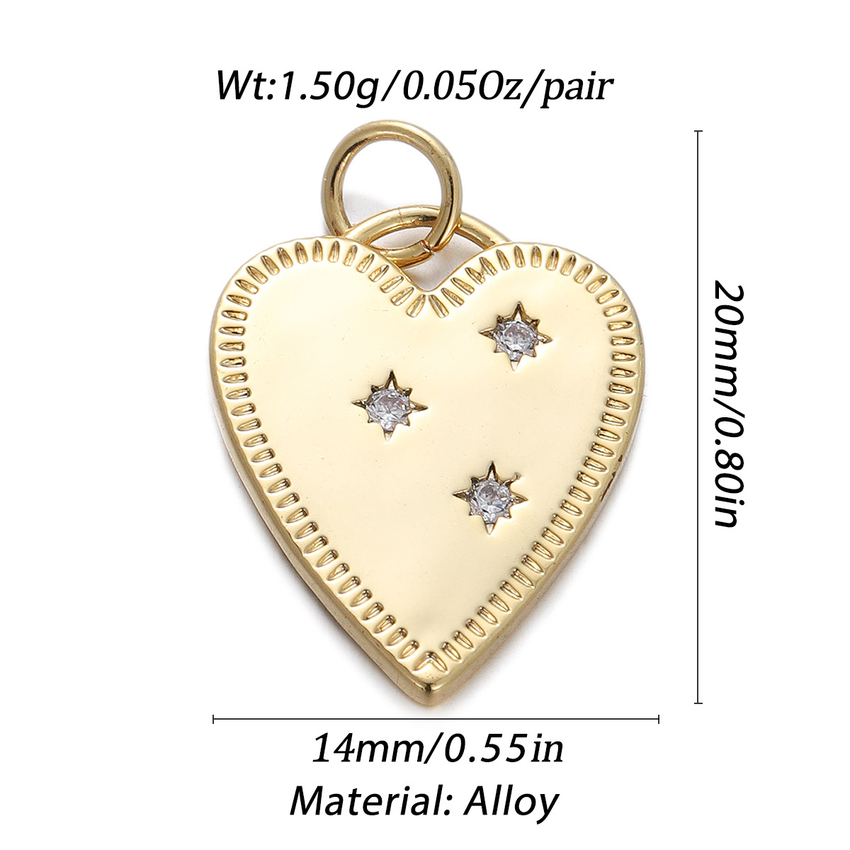 8g Weight Pendant, Chain Jewelry Making Type Zircon Inlay Material DIY Jewelry Accessories Classification 1 Piece Quantity Copper Material Geometric, Star, Moon Pattern Plating, Inlay Design Simple Style Style 1 Piece Copper Zircon Geometric Star Moon Pendant Chain 4