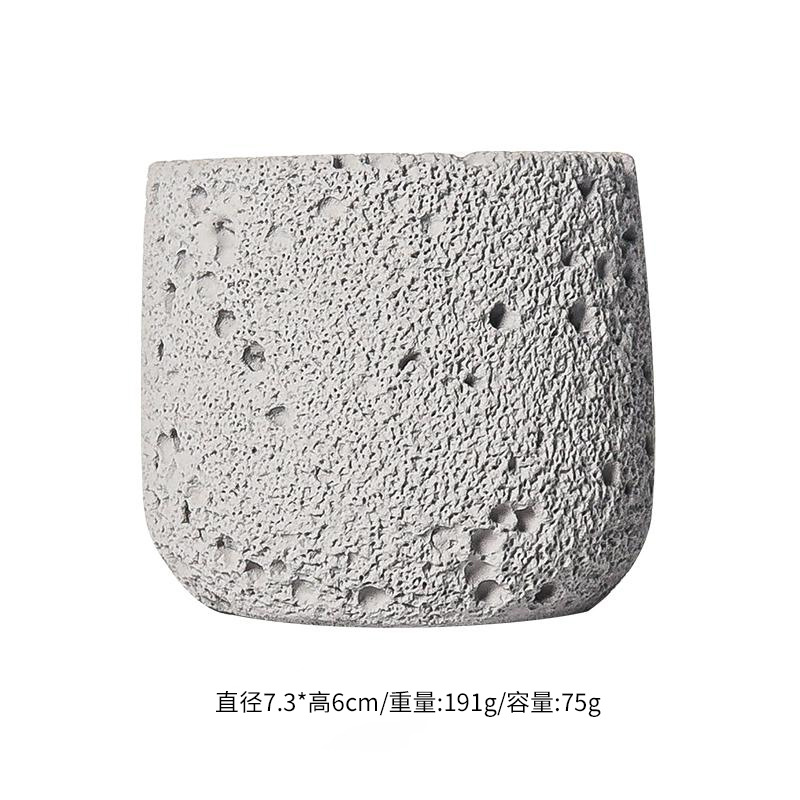 国境を越えたセメント宇宙の質感アロマキャンドルカップdiyキャンドルカップ空カップ拡香石無火雰囲気容器振り子