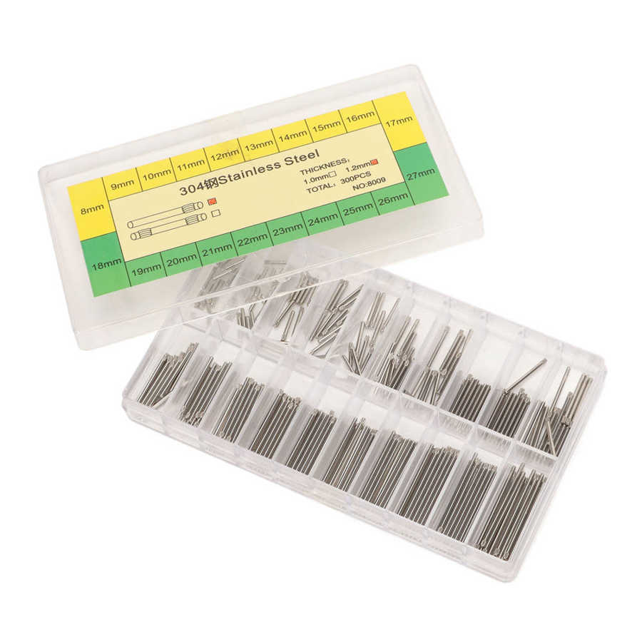 手表配件 钢表带插销连接杆花枝单头双头 8-27MM  300pc插杆插销