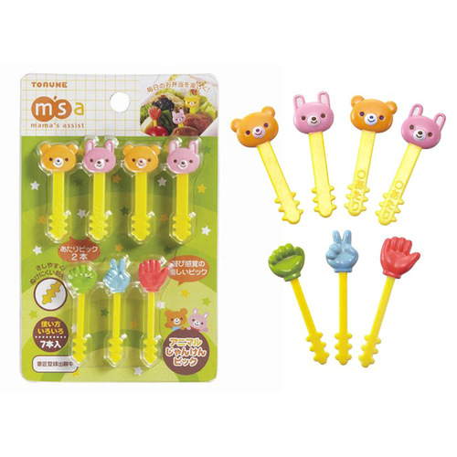 Japan imported Torune fruit fork creative cartoon cute baby decorative fruit fork set msa fruit pick