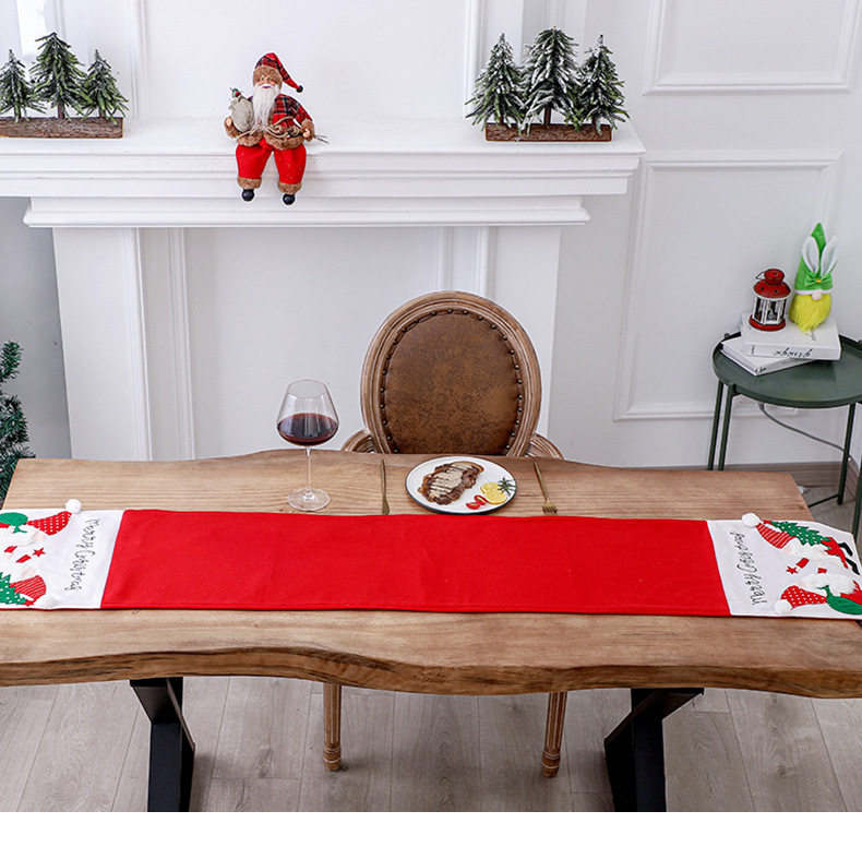 Christmas Embroidered Santa Claus Table Runner Wholesale Nihaojewelry display picture 1