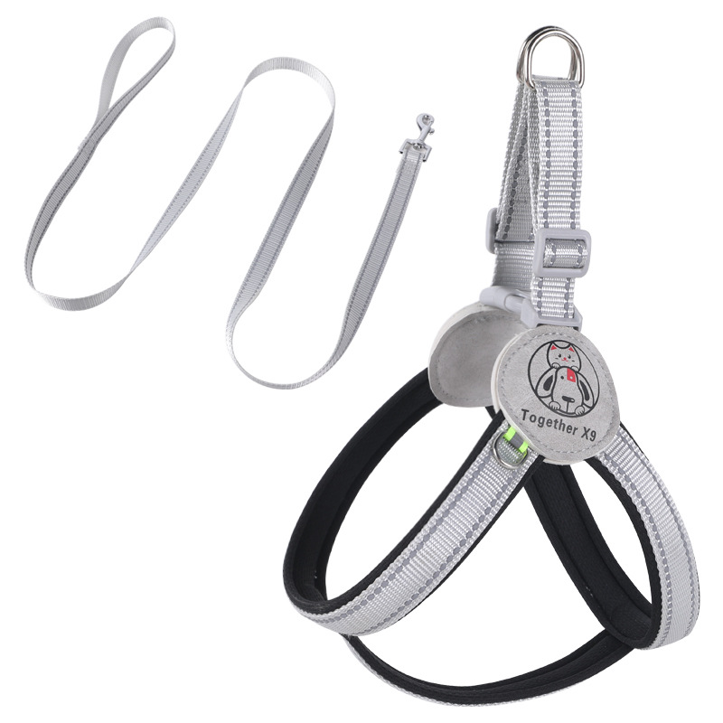 Cuerda de tracción para mascotas transfronteriza antirreflectante correas para perros medianas y grandes tipo chaleco cuerda para perros correas para el pecho para mascotas al por mayor