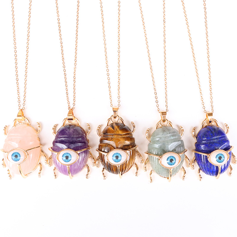 35g Weight Pendants, Jewelry Accessories Classification 1 Piece Quantity Crystal Material Insect, Eye Pattern Ethnic Style Style 1 Piece Crystal Insect Eye 1