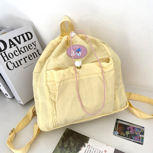 日系休闲牛仔帆布背包大容量休闲双肩包女2025新款时尚旅行背包女