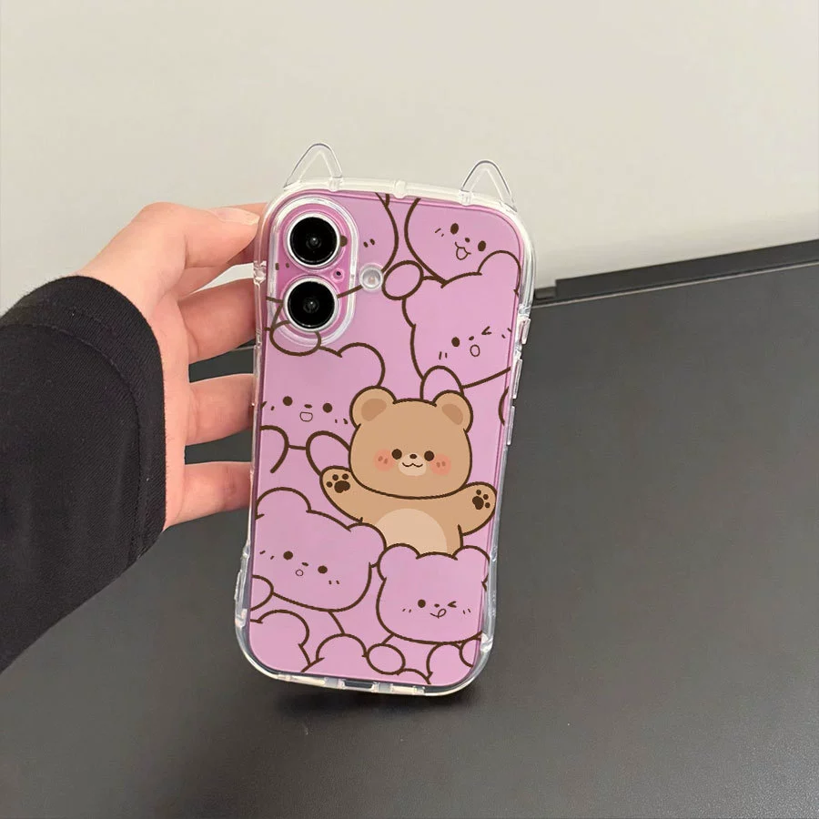 Apple, iPhone15, совместимый чехол, с маленькими медведями, 15promax