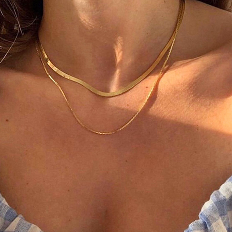 8g Weight Necklace Classification 1 Piece Quantity Daily Occasion Metal Material Geometric Pattern Women'S Gender Plating Design Fashion Style 1 Piece Fashion Geometric Metal Plating Women's Necklace 1