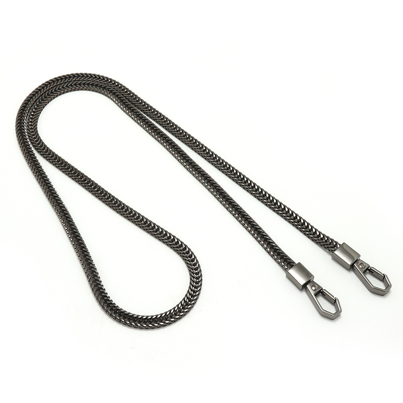 Cadena de repuesto para bolso cadena plana tipo serpiente cola de zorro correa metálica para hombro estilo simple